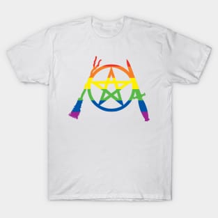 Rainbow Pride Pent, Besom, & Blade T-Shirt